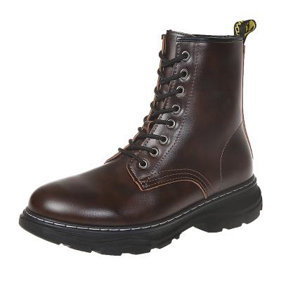 China 2021 Breathable Martin Boots Comfortable Warm Outdoor Snow Walking Martin Ankle Leather Men Boots for sale