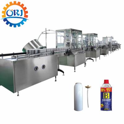 China Semi Automatic Food Aerosol Filling Machine Aerosol Filling Machine For Small Scale Company for sale