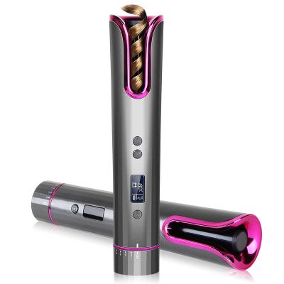 China High Quality Rechargeable Portable Cordless Display Roller USB Heating Radio Heating Radio Automatic Hair Curler for sale