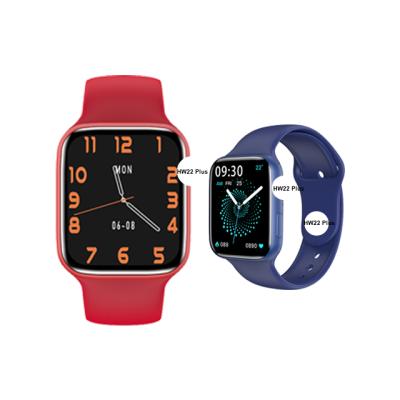 China Hot selling APP control Amazon HW22 plus support call music fitness bracelet wireless charging smart watch for sale