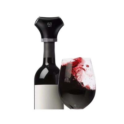 China Good Amazon Qualitywine Bottle Opener Black Color Box Top Selling Vacuum Wine Stopper Smart Bottle Stopper Keeping 100g Wine Fresh for sale