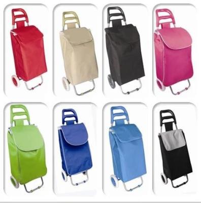 China folding shopping trolley bag with two wheels for sale