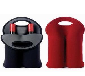 China Two pack neoprene wine cooler for sale