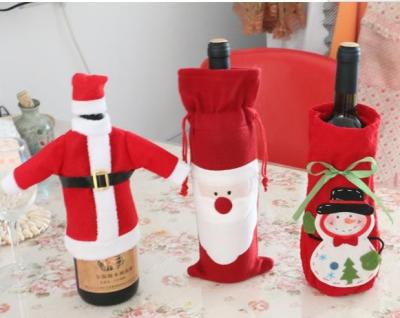 China delicate Christmas red wine bottle cover for sale