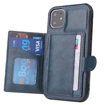 China High Quality Multi PU Leather+TPU Case Card Holder PU Leather Case Cell Phone Holder Wallet for sale