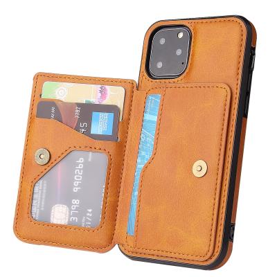 China High Quality Multi PU Leather+TPU Case Card Holder PU Leather Case Cell Phone Holder Wallet for sale