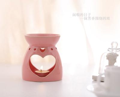 China Chinese Incense Tealight Candle Holder Incense Aroma Diffuser Furnace Essential Oil Burner Ceramic Wax Melt Burner for sale