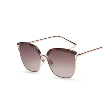 China High Quality Oversized Round Metal Half Frame Sun Glasses New Unisex Fashion Polarized Sunglasses for sale