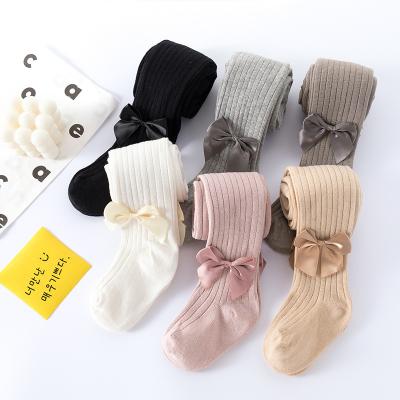 China Lolita Style Spring Autumn Baby Children's Pantyhose Korean Girl Bars News Bow Toddler Leggings for sale