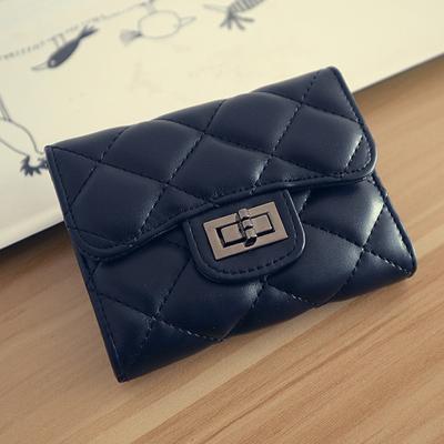 China 2021 anti-theft new fashion lattice shorts clutch bags card slots cute wire purses small fashionable multiple wallet women for sale