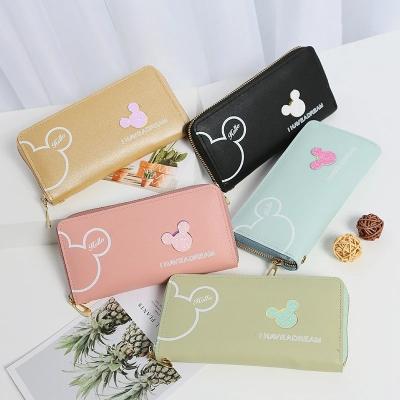 China Long and Short Fashion Slim Wallet Cheap Anti-theft Mouse Clutch Coin Purse Card Holder Zipper Money Bag Mouse Wallet for sale