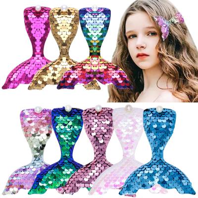 China Cute Cartoon Mermaid Flip Sequin Hairpin Reversible Sequin Hairpins Recyclable Hot Sale Children's Hairpins For Girls for sale