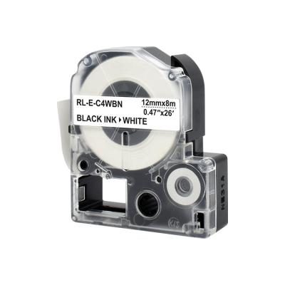 China COMPATIBLE factory wholesale 12mm black on white compatible label cartridge LC-4WBN cartridge label printer for sale