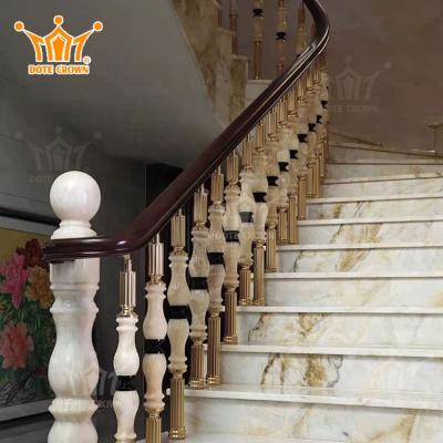 China Modern Fashion Decorative Aluminum Pillars Stair Railings For Villa for sale