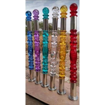 China Modern Clear Bubble Crystal Stair Railing Home Indoor Decoration Stair Railing for sale