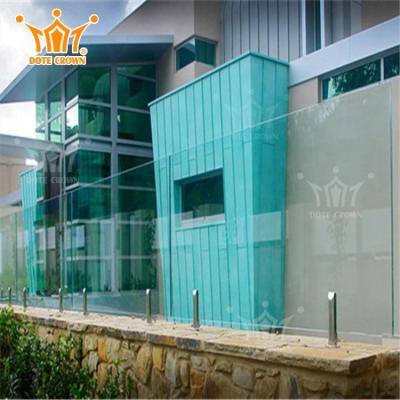 China Stainless Steel Channel Frameless Modern Balcony And Stair Railing Design Glass Balustrade for sale