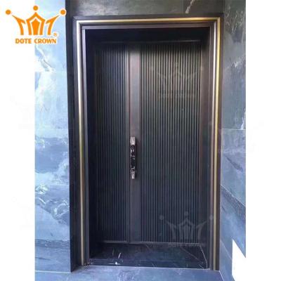 China Modern Luxury Front Bronze Exterior Door Copper Front Door Front Door Brass Main Entry for sale