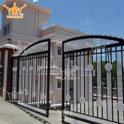 China Modern China Steel Swing Wrought Iron Door Customized Painted Exterior Entry Doors Villa Manual Finished for sale