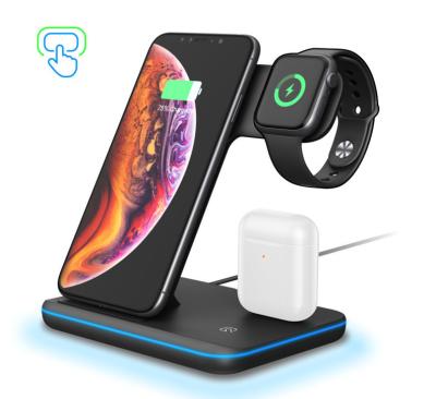 China UniversalÂ   CYKE 3 in-one 15W QI Fast Wireless Charger Mobile Phone and Watch Folding Radio for sale