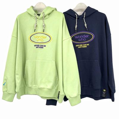 China Color Women's Cotton Anti-pilling Unisex Embroidered Hoodies Wholesale Custom Oversized Pullover Plain Hoodie for sale