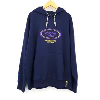 China Custom 100% Embroidered Anti-Pilling Cotton Men Pullover Hoodie Pocket Hoodies for sale