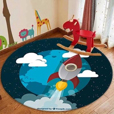 China Rose Non-slip Mat, Blanket Irregular Mat, Washable New Product Crawling Shock Absorption Mat for sale