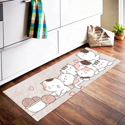 China Washable Polyester Coil Persian Rug And Non-slip Linen Kitchen Mat For Living Room 3d Blankets Cotton Fabric for sale