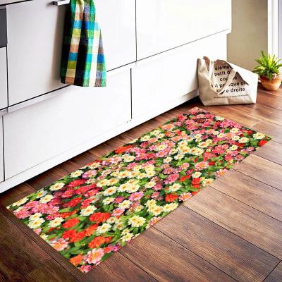 China Washable Rectangle Polyester Non-slip Bath Mat Kitchen Living Room 3d Floor Mat Carpet for sale