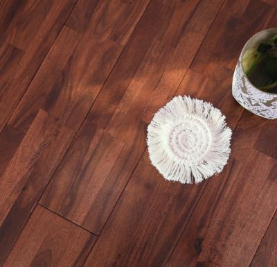 China Natural Hot Sale Acacia Lightly Brushed Lacquered Solid Wood Timber Flooring for sale