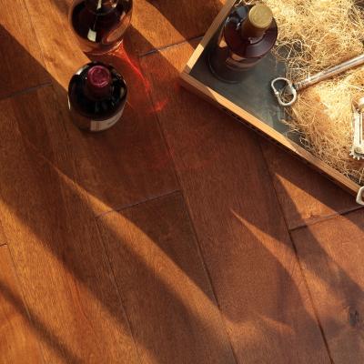 China Cherry Wooden Hardwood Oak Flooring Transitional Red UV Finish Solid Wood Flooring for sale