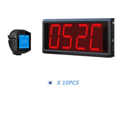 China Restaurant Radio with 10 Waiter Call Pagers and Waterproof Watch Set in Russian for sale