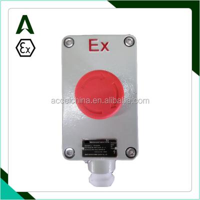 China IIA Hazardous Area Aluminum Alloy Emergency Stop Control Button Explosion Proof Enclosure for sale