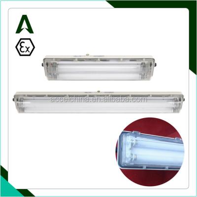 China IIA Anti Explosion 2x36w 2x18w 4ft Led Tube Light Fixture 2ft Fluorescent for sale