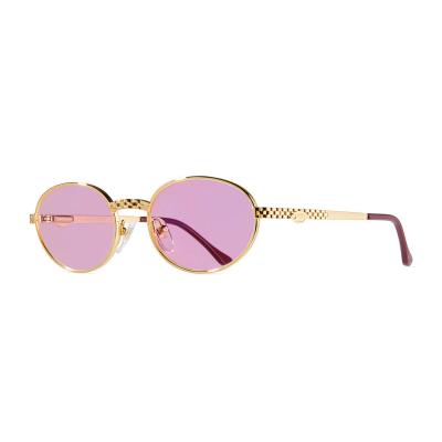 China Vintage Eyewear 24k Gold Oval Jewelery Frame 24k Eyewear Sunglasses Quality Gold Sunglasses for sale