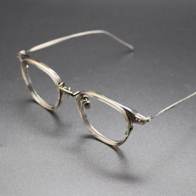 China For Titanium Eyewear 2021 Custom Made Luxury Unisex Adjustable Thin Frame Metal Reading Glasses Optical Glasses Eyewear for sale