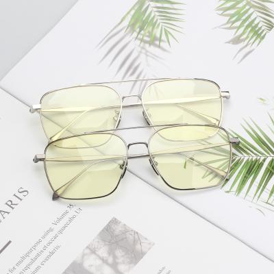 China Metal Frame Glasses 2021 2022 Hot Selling Anti Square Oversized Metal Frame Designed Blue Light Glasses For Men And Women for sale