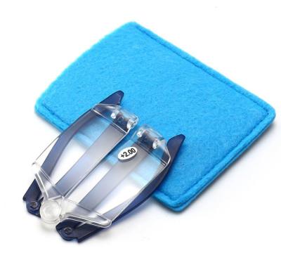 China Cheap Reading Glasses Current Thin Women Men Folding Rimless Reading Glasses With Case for sale