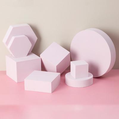 China SOLID COLOR Wholesale 8 Different Sizes In 1 Solid Color Photography Geometric Cube Props Table Backdrop Shooting Foam for sale