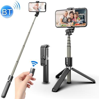 China Fold Back L03 Good Aluminum Alloy BT Tripod Foldable Selfie Stick for iPhone and Android Cellphones for sale