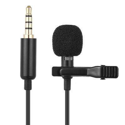 China Headset Microphone Good Quality 1.5m Lavalier Wired Recording Mic Mobile Phone Karaoke Microphone for sale