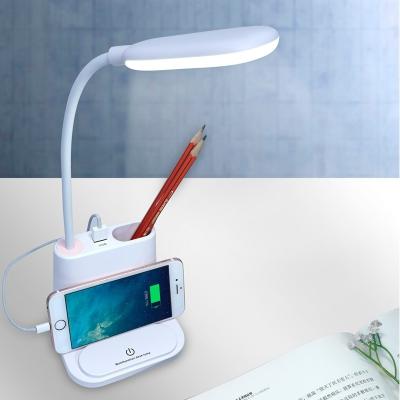 China Wholesale Minimalist Multifunctional Touch Switch USB Charging Phone Stand and Pen Holder LED Desk Lamp for sale