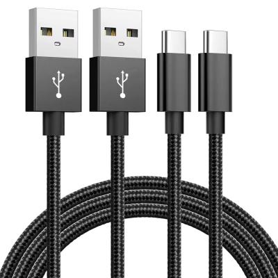 China Cable USB A a Tipo-C 2.0 de color negro 1m 2m para cargador de coches Android en venta