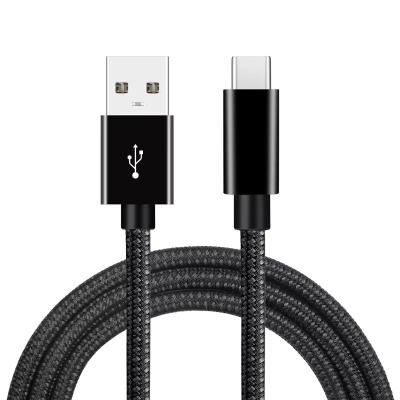 China USB 2.0 Cable USB A To Type-C Fast Charging Cable Nylon Jacket Data Line for sale