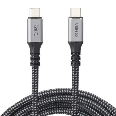 Κίνα PVC επιφάνεια 40Gbps USB C 4.0 καλώδιο, USB C σε USB C καλώδιο 1A 3A 5A ισχύς προς πώληση