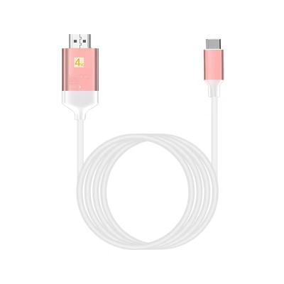 China Witte HDMI 1.4 naar USB C Video kabel Multi Channel Audio Transmission 30HZ 4K Te koop