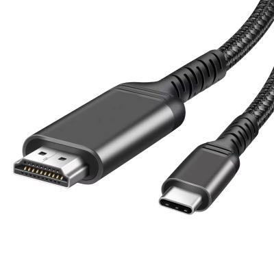 Chine 8K 60Hz 1M 1.5M 2M Type-C vers HDMI 2.1 câble, USB C vers Hdmi 2.1 câble en nylon tressé à vendre