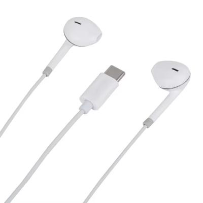 China Custom Color White Type C Cable Earphones With Call Control Volume Control OEM for sale