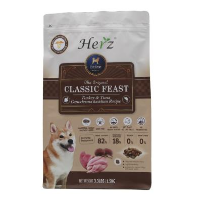 China Moisture Proof Dog Food Packaging Stand Up Pouch Ziplock Bag For Pet Food Packing Bag for sale