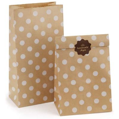 China 100% Recycled Kraft Paper Lunch Bread Sandwich Cookie Food Bag Recyclable Can Be Customized With Free Stickers for sale