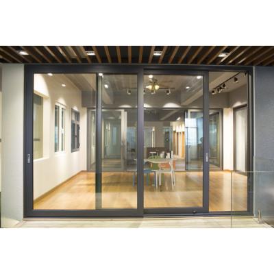 China Modern Huge Aluminum Frameless Sliding Glass Door Design Sliding Glass Door for sale